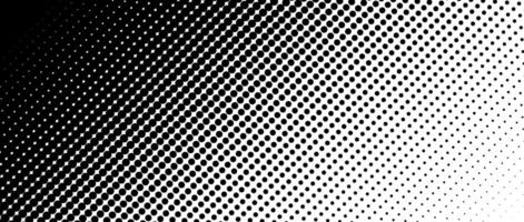 Dotted halftone diagonal texture. Fading polka dot gradient background. Repeating dots gradation pattern. Black vanishing comic pop art overlay backdrop. Raster effect wallpaper. vector