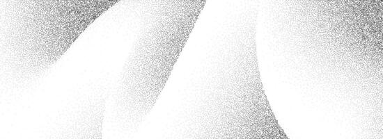 Stippled wavy sand grain texture. Grunge curved gradient wave wallpaper. Grit noise dot work overlay. Black dots, speckles, particles or granules print background. Fluid gritty backdrop vector