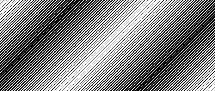 Oblique line halftone gradient texture. Faded diagonal stripe gradation background. Black slant linear pattern backdrop. Thin and thick stripe vanish backdrop for overlay, print, cover. vector