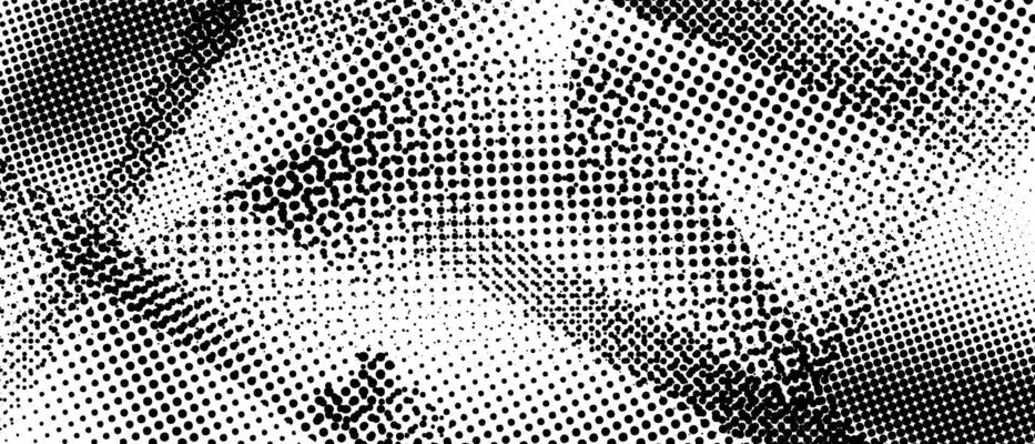 Halftone grunge texture. Distorted rough dirty scratched background. Dotted glitch punk textured wallpaper for banner, poster, flyer, print, overlay, brochure. Distress scuffed grunge backdrop