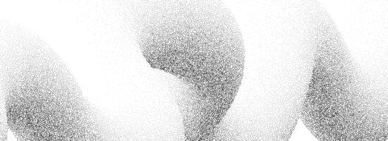 Stippled wavy sand grain texture. Grunge curved gradient wave wallpaper. Grit noise dot work overlay. Black white dots, speckles, particles or granules print background. Fluid gritty backdrop vector