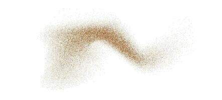 Sand dust powder splash. Flow grit speckles and particles wave texture. Ground grain scatter element. Gritty explosion wind shape for overlay, poster, banner, brochure, leaflet. vector