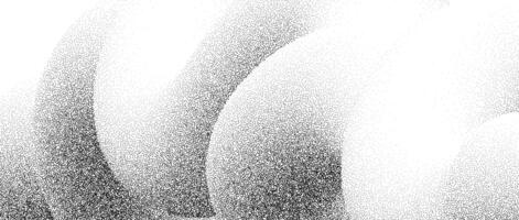 Stippled wavy sand grain background. Grunge curved gradient wave. Gritty noise dotwork wallpaper. Black dots, speckles, particles or granules texture. Abstract fluid gritty backdrop overlay vector