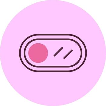 Toggle Button Line Mix Circle Icon vector