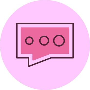 Message Line Mix Circle Icon vector