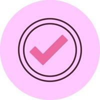 Chekmark Line Mix Circle Icon vector