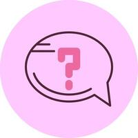 Help Line Minimal Mix Circle Icon vector