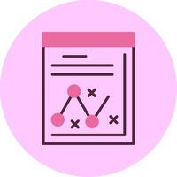 Strategy Line Minimal Mix Circle Icon vector