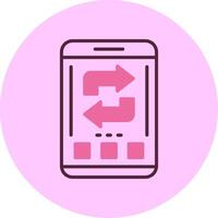 Refresh arrow Mobile Interface Minimal Mix Circle Icon vector