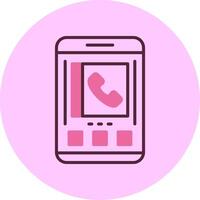 Mobile Contacts Interface Minimal Mix Circle Icon vector