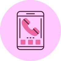 Phone Mobile Interface Minimal Mix Circle Icon vector