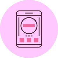 Remove Mobile Interface Minimal Mix Circle Icon vector