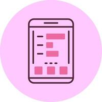 Statistics Mobile Interface Minimal Mix Circle Icon vector