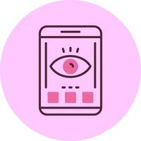 View Mobile Interface Minimal Mix Circle Icon vector