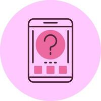 Help Mobile Interface Minimal Mix Circle Icon vector