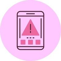 Error Mobile Interface Minimal Mix Circle Icon vector