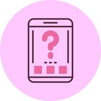 Question mark Mobile Interface Minimal Mix Circle Icon vector