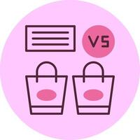 Product Comparison Minimsl Mix Circle Icon vector