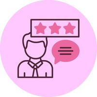 Customer Testimonials Minimsl Mix Circle Icon vector