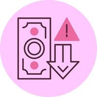 Price Drop Alert Minimsl Mix Circle Icon vector