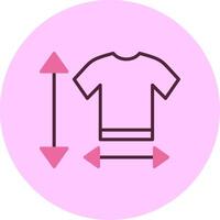 Size Guide Minimsl Mix Circle Icon vector