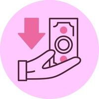 Cashback Minimsl Mix Circle Icon vector