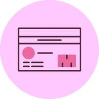 ATM card Minimal Mix Circle Icon vector