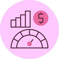 Economic indicators Minimal Mix Circle Icon vector