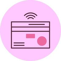 Contactless payment Minimal Mix Circle Icon vector