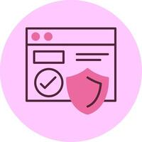 Online security Minimal Mix Circle Icon vector