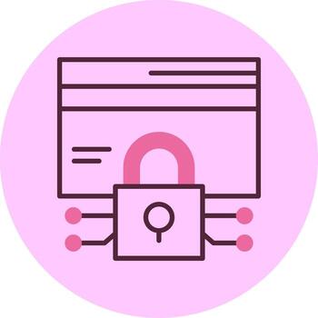 datos cifrado mínimo mezcla circulo icono vector