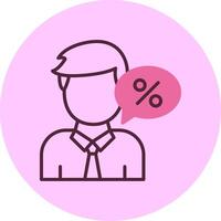 Tax advisor Minimal Mix Circle Icon vector