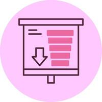 Funnel Chart Minimal Mix Circle Icon vector