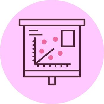 dispersión trama mínimo mezcla circulo icono vector