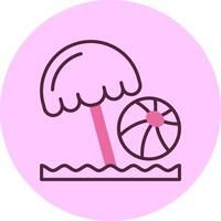 Beach volleyball Minimal Icon Design vector