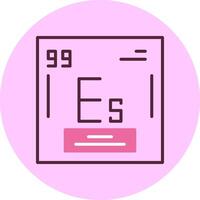 Einsteinium Chemical Minimal Mix Circle Icon vector
