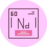 Neodymium Chemical Minimal Mix Circle Icon vector