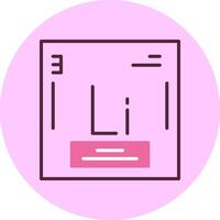 Lithium Chemical Minimal Mix Circle Icon vector