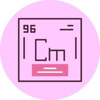Curium Chemical Minimal Mix Circle Icon vector