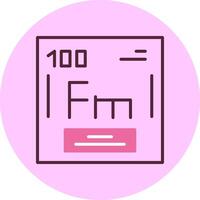 Fermium Chemical Minimal Mix Circle Icon vector
