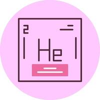 Helium Chemical Minimal Mix Circle Icon vector