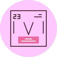 Vanadium Chemical Minimal Mix Circle Icon vector