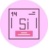 Silicon Chemical Minimal Mix Circle Icon vector