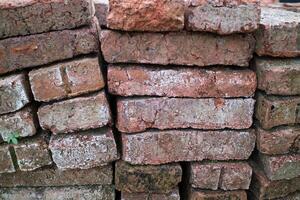 Stacked Weathered Bricks photo