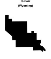 Dubois, Wyoming blank outline map vector