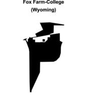 Fox Farm-College, Wyoming blank outline map vector