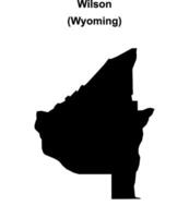 Wilson, Wyoming blank outline map vector
