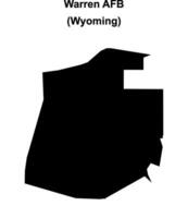 Warren AFB, Wyoming blank outline map vector