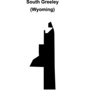 South Greeley, Wyoming blank outline map vector