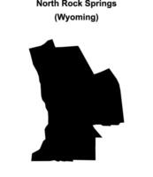North Rock Springs, Wyoming blank outline map vector